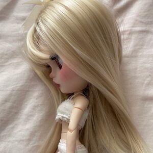Cream and White Doll with Long Hair and Accessories